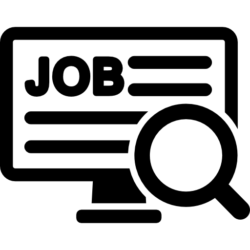 Símbolo de búsqueda de empleo en línea - Iconos gratis de interfaz