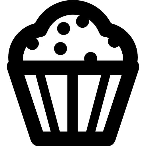 postre de cupcake icono gratis