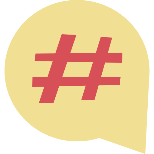 Hashtag Cartoon Flat icon