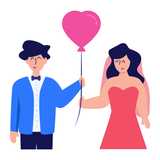 pareja de boda icono gratis