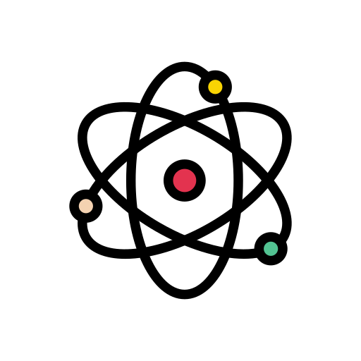 Atom Vector Stall Lineal Color icon