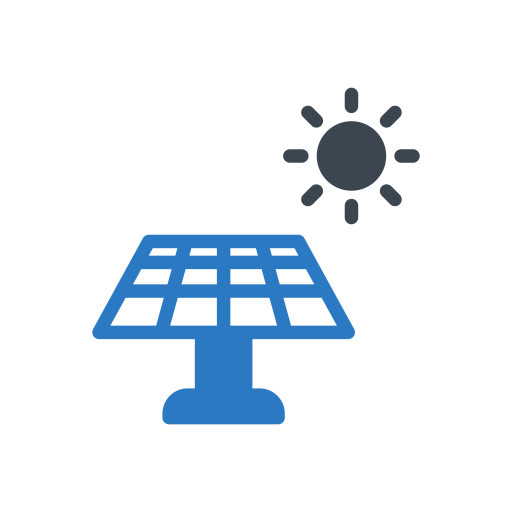 Power solar Vector Stall Flat icon