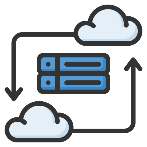 base de datos en la nube icono gratis