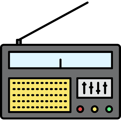 Radio Generic Thin Outline Color icon