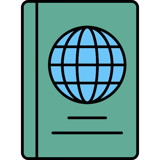 Passport Generic Thin Outline Color Icon