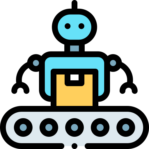 robot industrial icono gratis