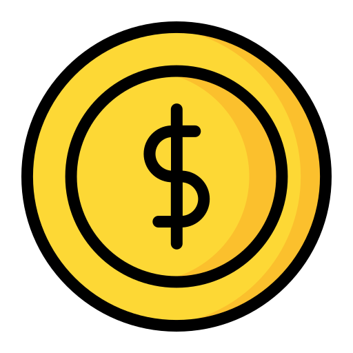 Coin Generic Outline Color icon