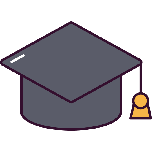 sombrero de graduado icono gratis