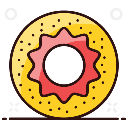 Donut Generic Outline Color icon