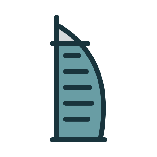 Burj khalifa Generic Outline Color icon