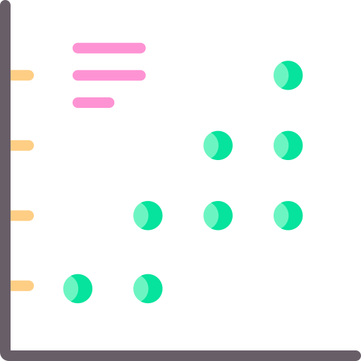 gráfico de dispersión icono gratis