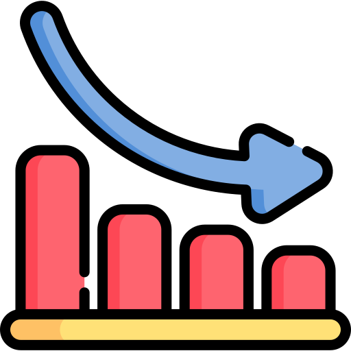 recesión icono gratis