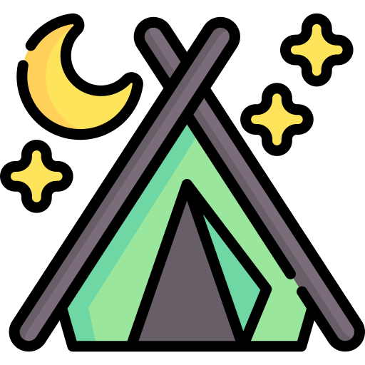 Tent Special Lineal color icon