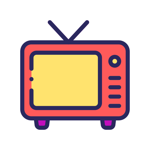 As Seen On Tv With Retro Television Icon Royalty Free SVG