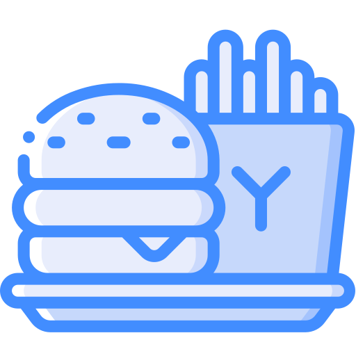 Fast Food Basic Miscellany Blue Icon