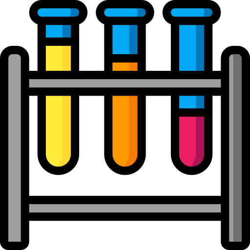 Test tubes Basic Miscellany Lineal Color icon