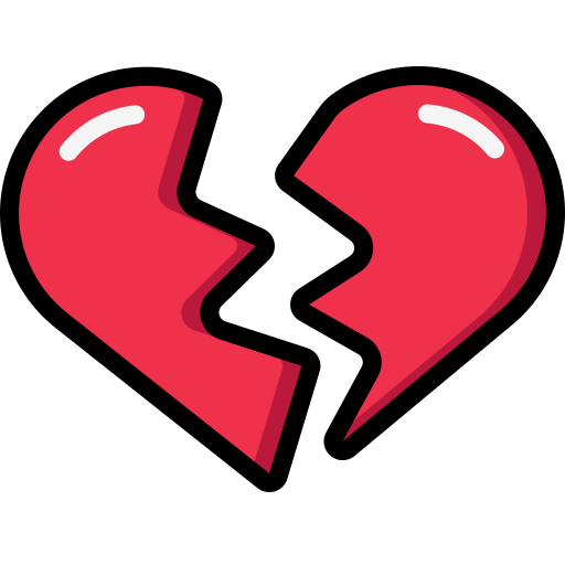Broken heart free icon Broken heart free icon