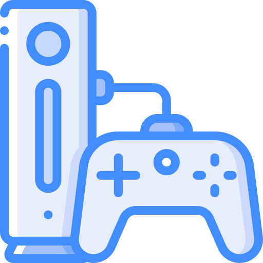 Game console Basic Miscellany Blue icon