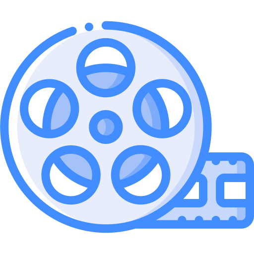 Film reel Basic Miscellany Blue icon