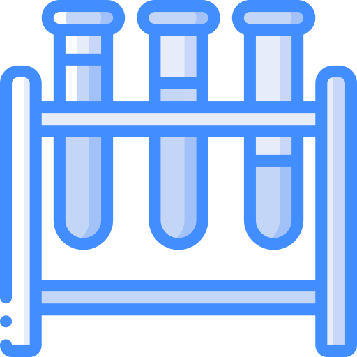 Test tubes Basic Miscellany Blue icon