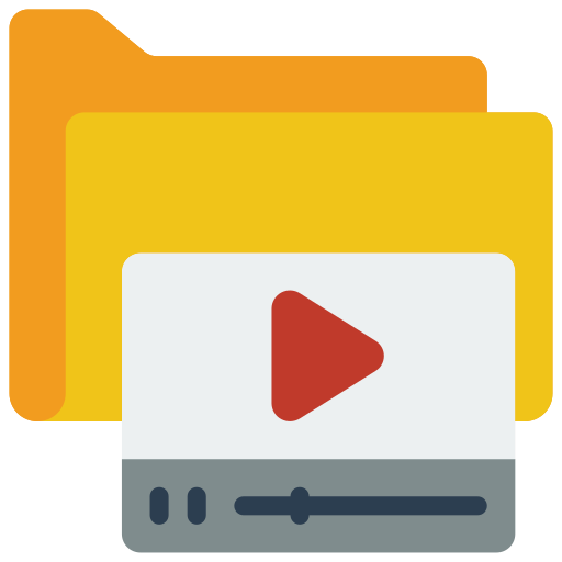 carpeta de video icono gratis