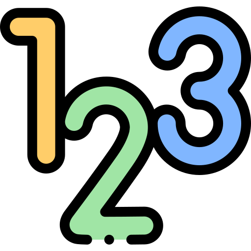 123 Detailed Rounded Lineal color icon