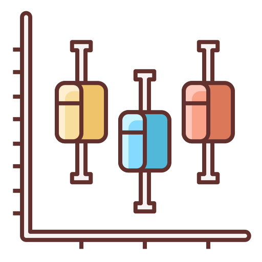 diagrama de caja icono gratis