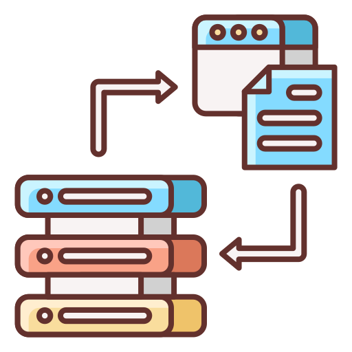 transformación de datos icono gratis