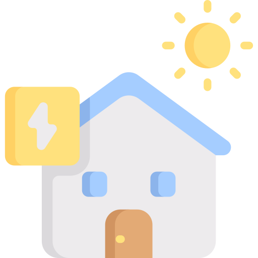 casa solar icono gratis