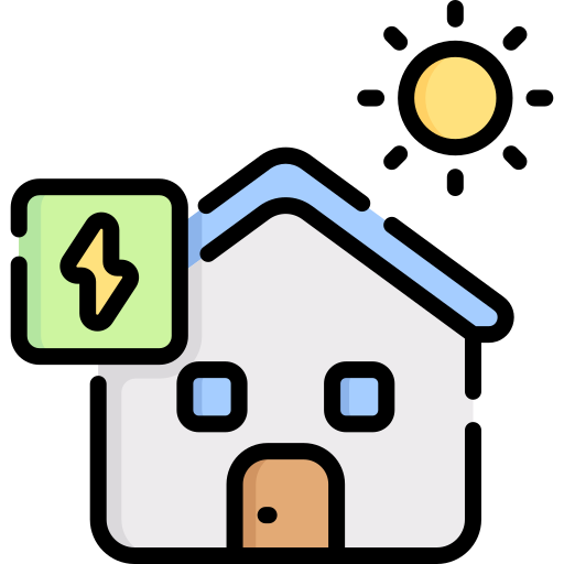 casa solar icono gratis