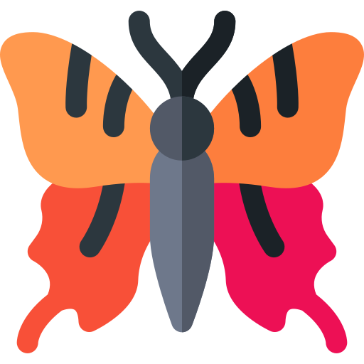 mariposa tigre común icono gratis