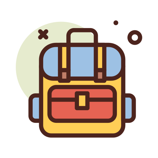 bolsa para la escuela icono gratis