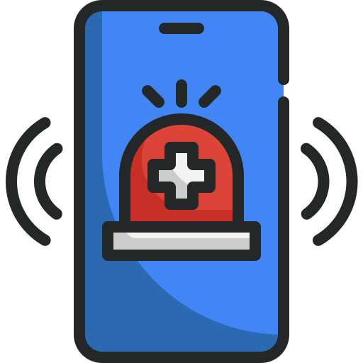 llamada de emergencia icono gratis