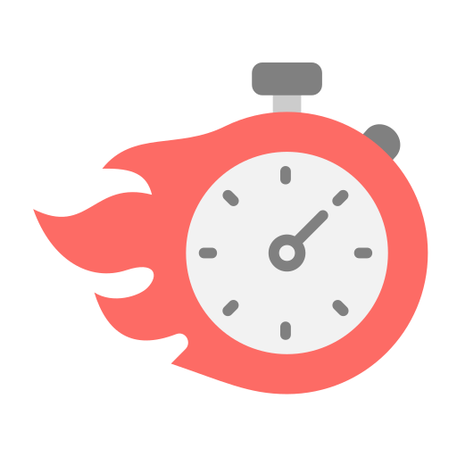 Free Fast Time Red Clock Or Speed Timing SVG, PNG Icon, Symbol