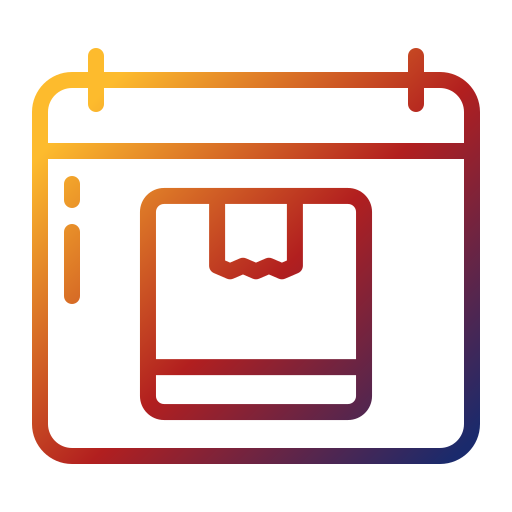 calendario de entregas icono gratis