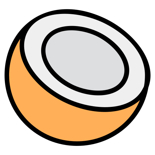 Coconut Generic Outline Color icon