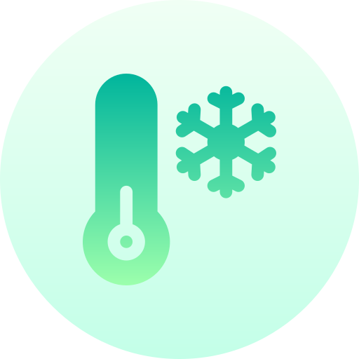 baja temperatura icono gratis