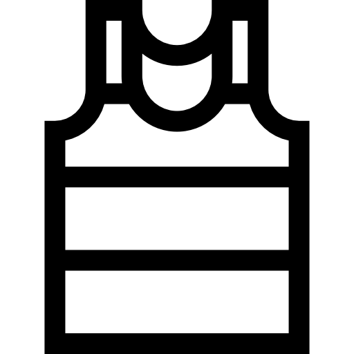 Sleeveless Basic Straight Lineal icon