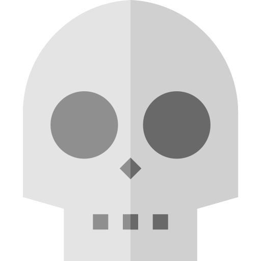 Skull Basic Straight Flat icon