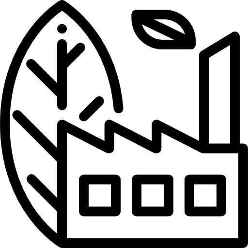 fábrica ecológica icono gratis