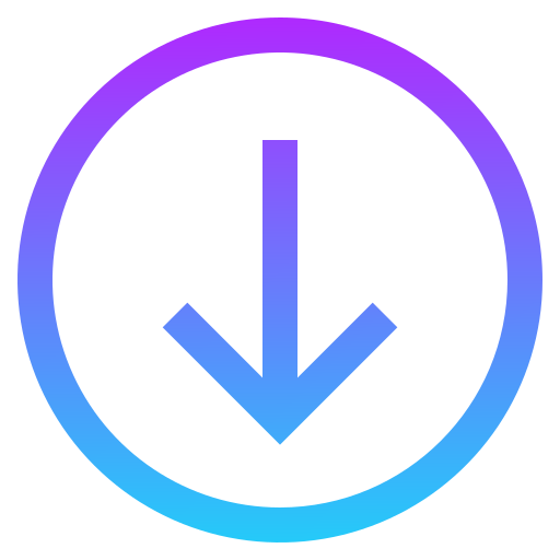 pfeil nach unten kostenlos Icon