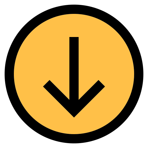 pfeil nach unten kostenlos Icon