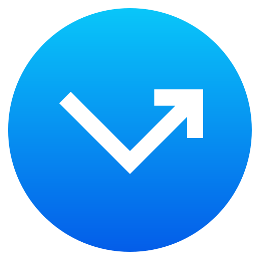 Up right arrow Generic Flat Gradient icon