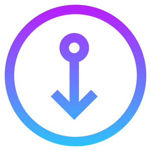 flecha hacia abajo icono gratis