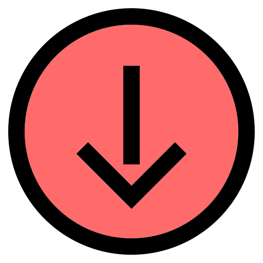 flecha hacia abajo icono gratis