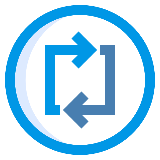 Loop arrow Generic Blue icon