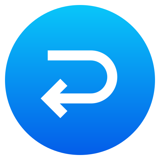 demi tour Icône gratuit
