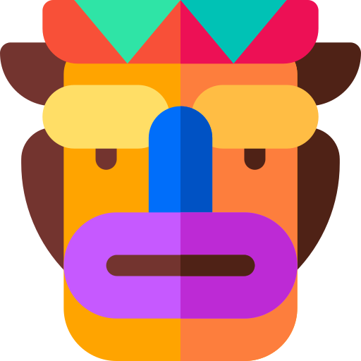 Tiki mask Basic Rounded Flat icon