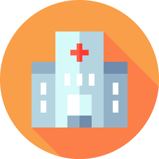 Hospital Flat Circular Flat icon