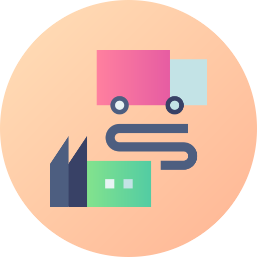 distribución icono gratis